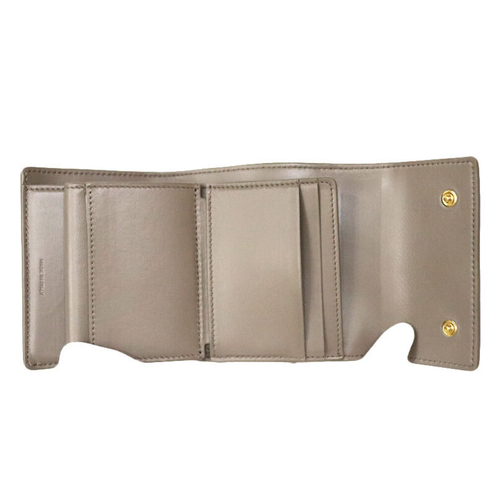 Celine Leather Wallet Gray Trifold Compact - Picture 7 of 8